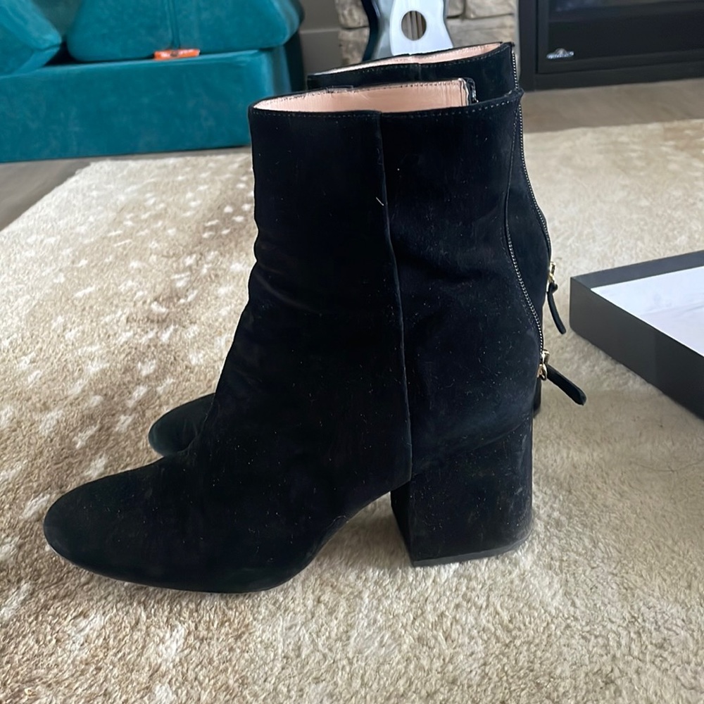 J Crew “Sadie” boots in black suede
